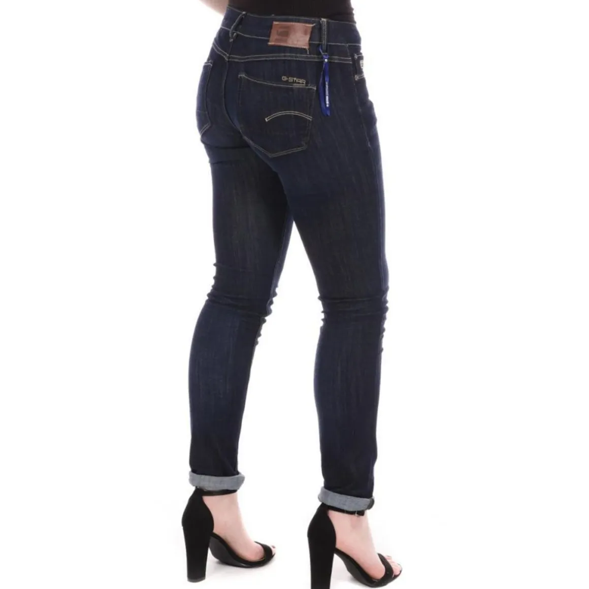 Jean Slim Brut Femme G-Star 3301 Contour