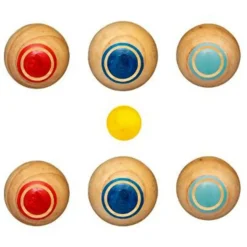 Jeu Enfant en Bois Pétanque 6cm Multicolore