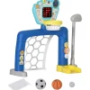 Jeux sportifs 3 en 1 enfant 18-48 mois - foot, basket, golf - effets lumineux sonores bleu