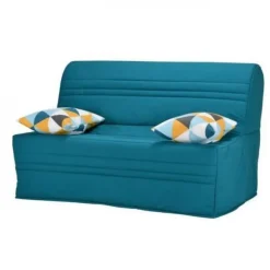 Joe Banquette BZ GEOMETRICO - Tissu turquoise - L 143 x P 101 x H 95 cm