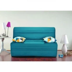 Joe Banquette BZ GEOMETRICO - Tissu turquoise - L 143 x P 101 x H 95 cm