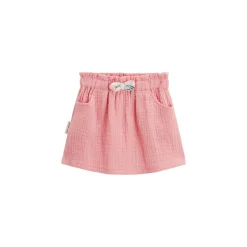 Jupe enfant rose en gaze de coton Caraïbes