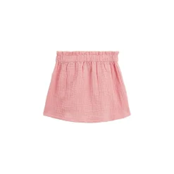 Jupe enfant rose en gaze de coton Caraïbes