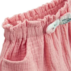 Jupe enfant rose en gaze de coton Caraïbes