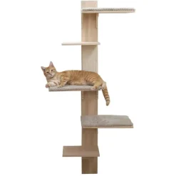Kerbl Arbre a chat Timber Wall 150 cm Naturel et taupe