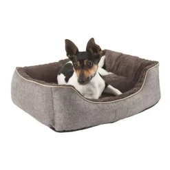 KERBL Corbeille Samuel - 50 x 40 x 15 cm - Argent et gris - Pour chien