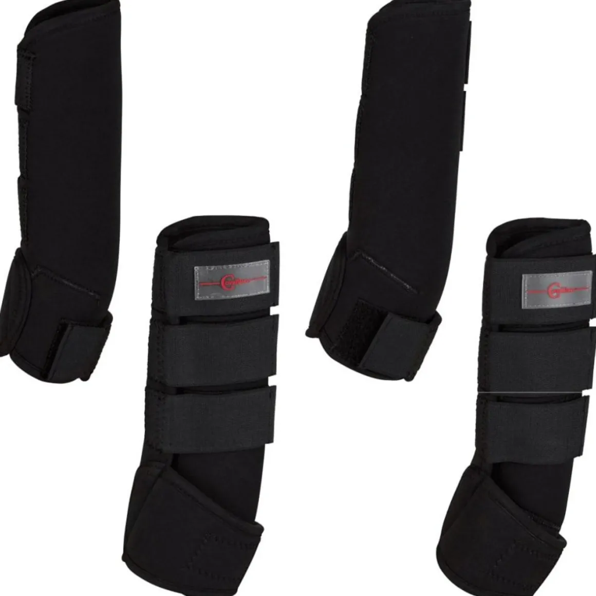 Kerbl Ensemble de guetres de cheval 4 pcs Complet Noir 320133