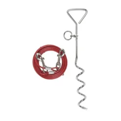 KERBL Laisse dattache avec ancrage spirale pour chien