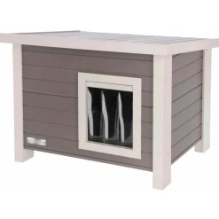 Kerbl Maison pour chats Eli 57 x 45 x 43 cm Gris et blanc