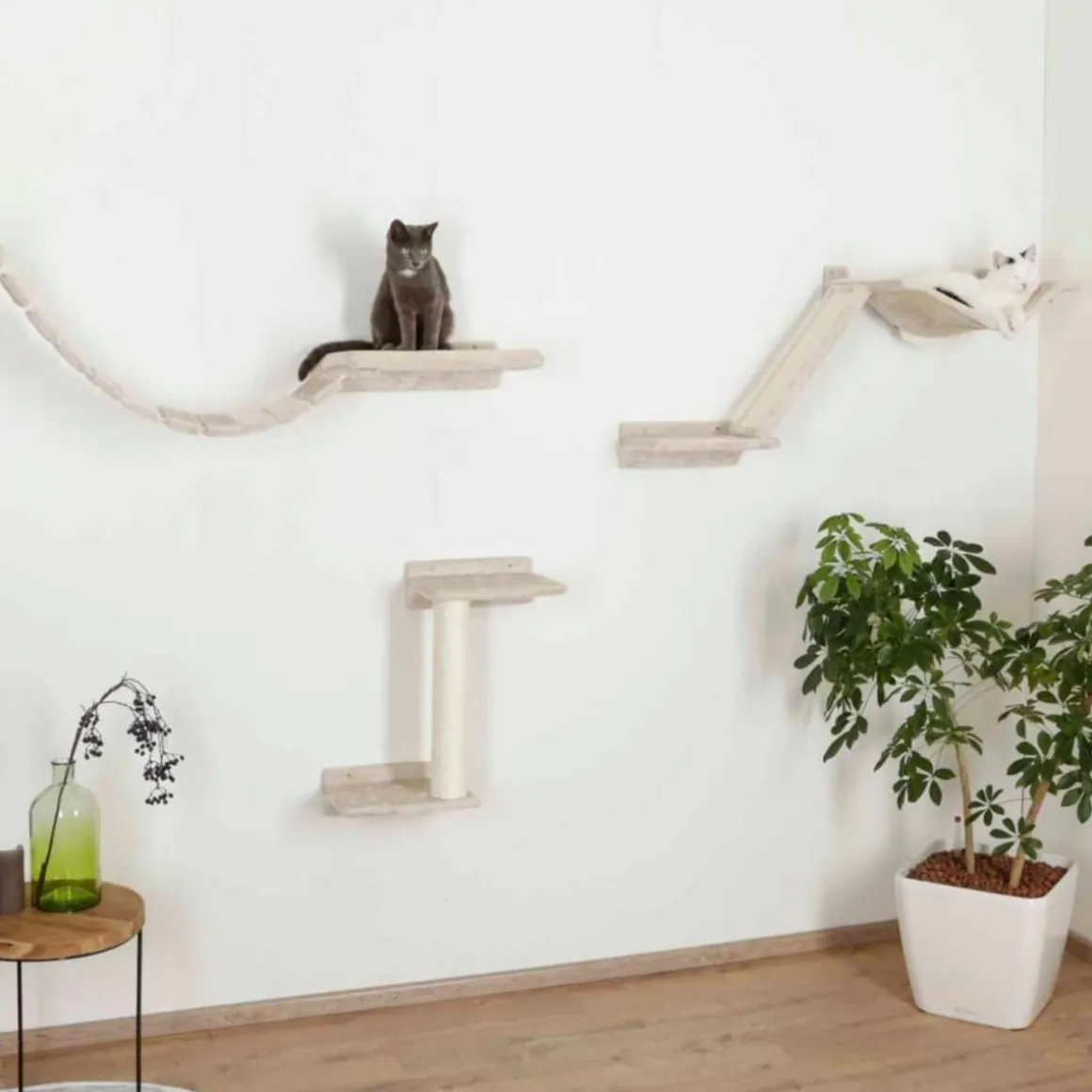 Kerbl Mur d'escalade pour chats Mount Everest Bois Beige