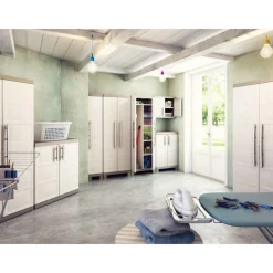 Keter Armoire de rangement basse Excellence XL Beige et taupe 93 cm