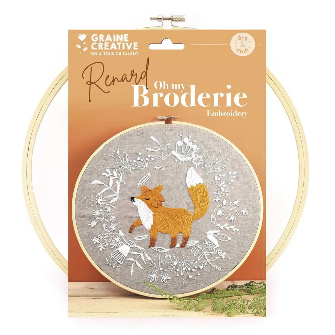 Kit broderie décorative renard