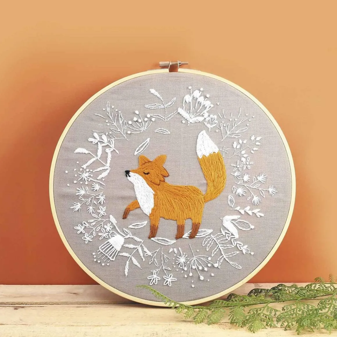 Kit broderie décorative renard