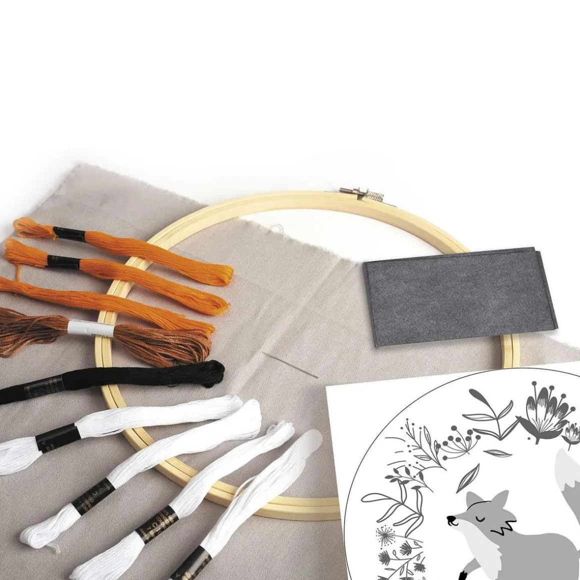 Kit broderie décorative renard