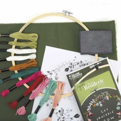 Kit broderie décorative végétale