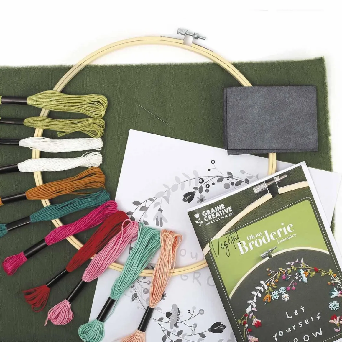 Kit broderie décorative végétale