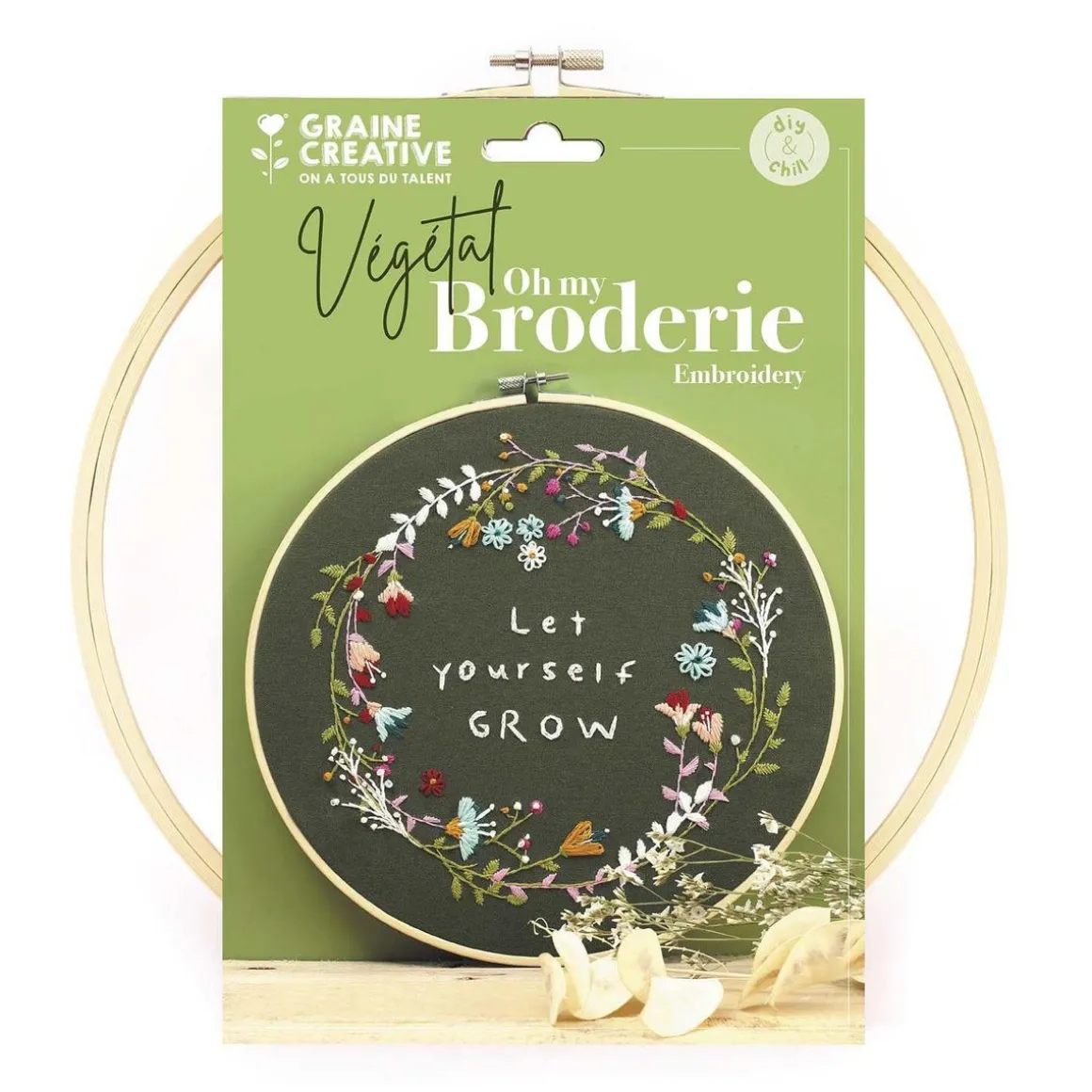 Kit broderie décorative végétale