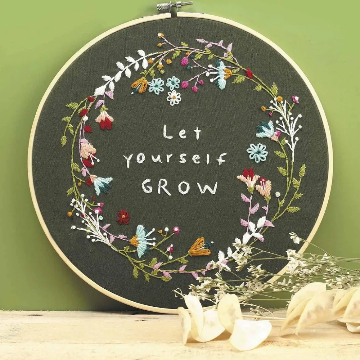 Kit broderie décorative végétale