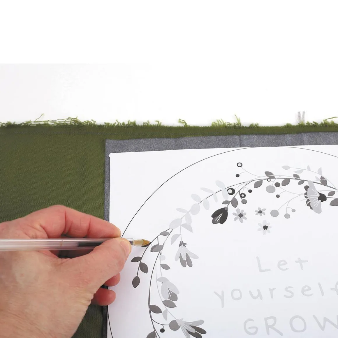 Kit broderie décorative végétale