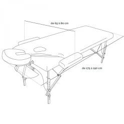 Kit complet de housses pour table de massage - Éponge - Bleu marine