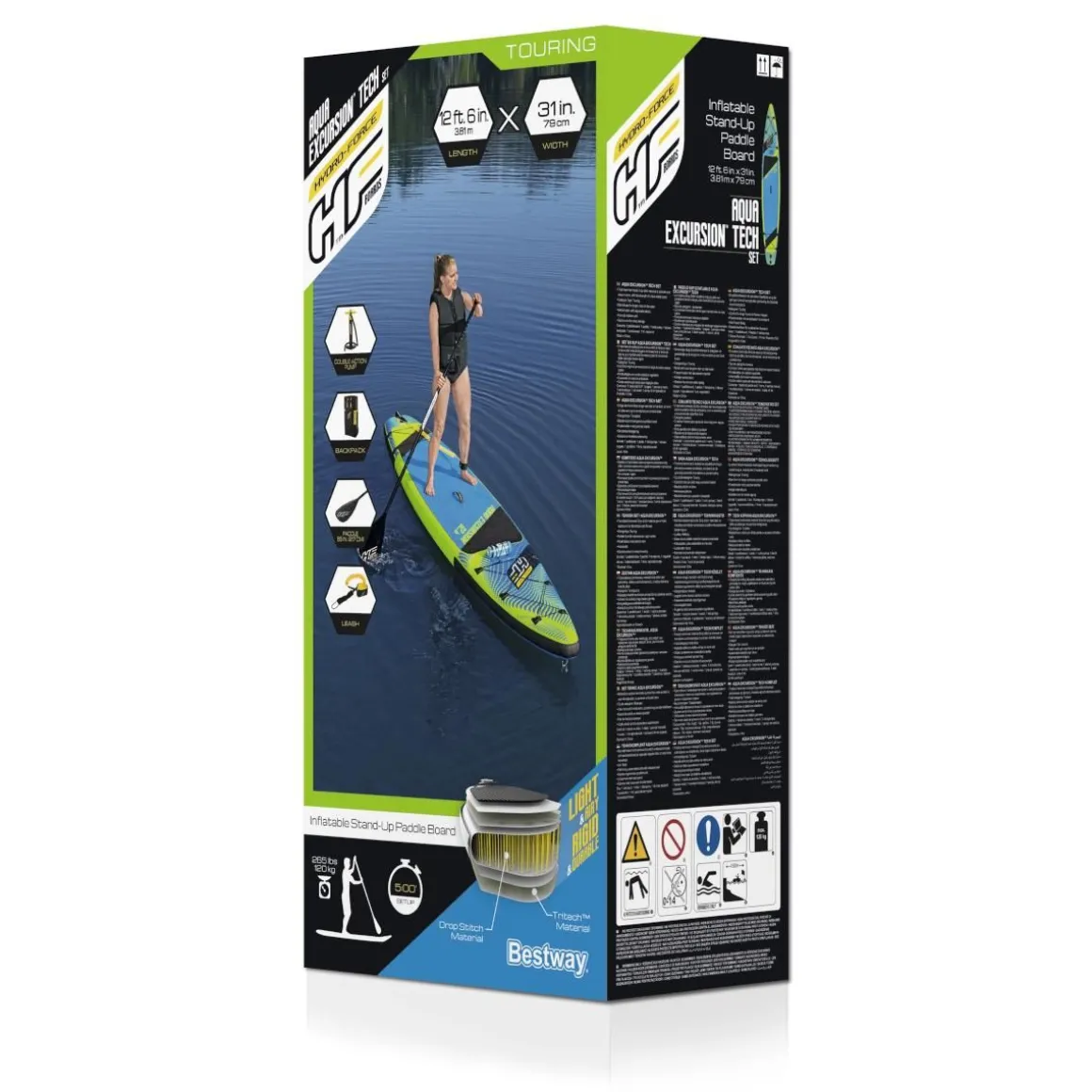 Kit paddle sup gonflable aqua excursion tech 3,81 m - 65373