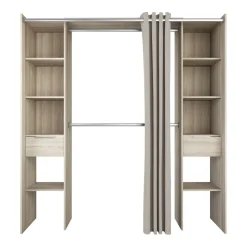 Kit placard 2 colonnes, 2 penderies, 2 tiroirs NADA
