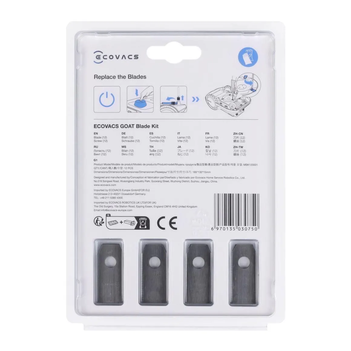 Lame Robot tondeuse Kit de lames pour GOAT