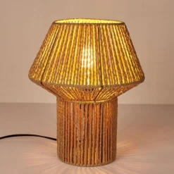 Lampe à Poser Corde Tressée 33cm Naturel