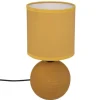 Lampe à Poser Céramique Boule 25cm Ocre