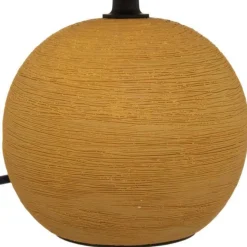 Lampe à Poser Céramique Boule 25cm Ocre