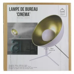 Lampe à Poser Design Cinéma 45cm Blanc