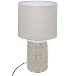 Lampe à Poser Effet Béton Melo 33cm Beige