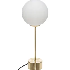 Lampe droite à poser Dris Noire et blanche - H. 43 cm