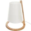 Lampe en bambou Scandi - Diam. 20 cm - Blanc