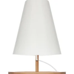 Lampe en bambou Scandi - Diam. 20 cm - Blanc
