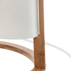 Lampe en bambou Scandi - Diam. 20 cm - Blanc