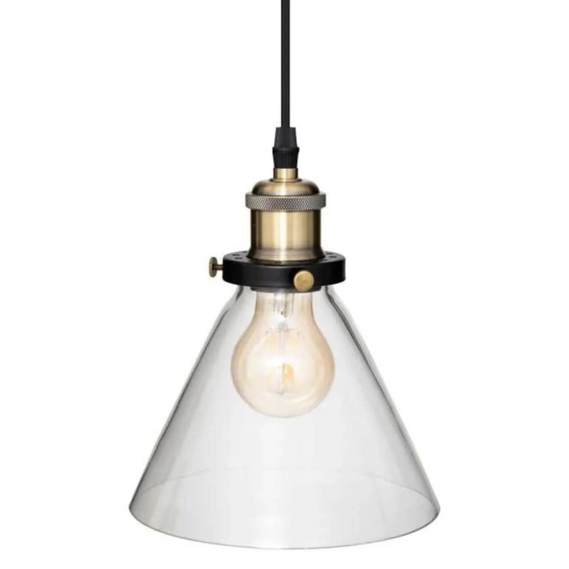 Lampe Suspension 4 Têtes Alak 80cm Noir