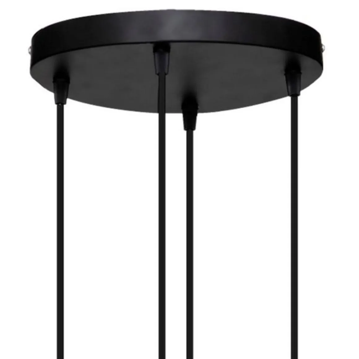 Lampe Suspension 4 Têtes Alak 80cm Noir