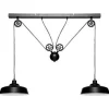 Lampe Suspension 2 Têtes Ezio 120cm Noir