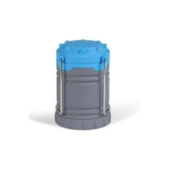 Lanterne pliable - KAMPA - Flare - Piles - Gris et bleu