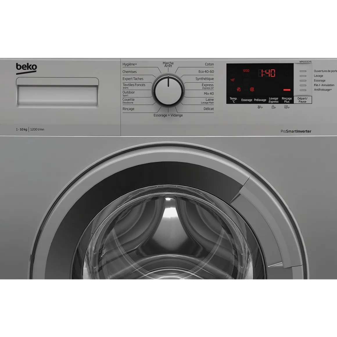 Lave linge hublot à induction WM1015CHS, 10 kg, 1200 T/min, B
