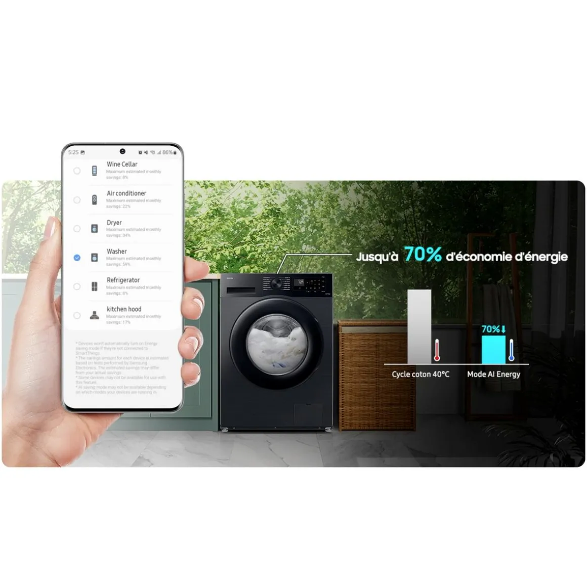 Lave linge hublot à induction WW80CGC04DAB, 8 kg, 1400 T/min, A