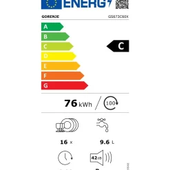 Lave vaisselle 60 cm GS673C60X
