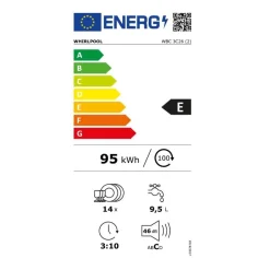 Lave-vaisselle 60cm 14 couverts 46db intégrable avec bandeau - wbc3c26