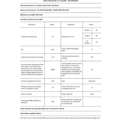 Lave-vaisselle 60cm 14 couverts 44db - WFC3C34