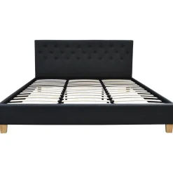 Lit Emmy - 180 x 200 cm - Gris foncé