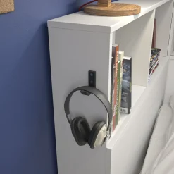 Lit 1 place avec 1 tiroir et rangements 90x200 cm LOUANE