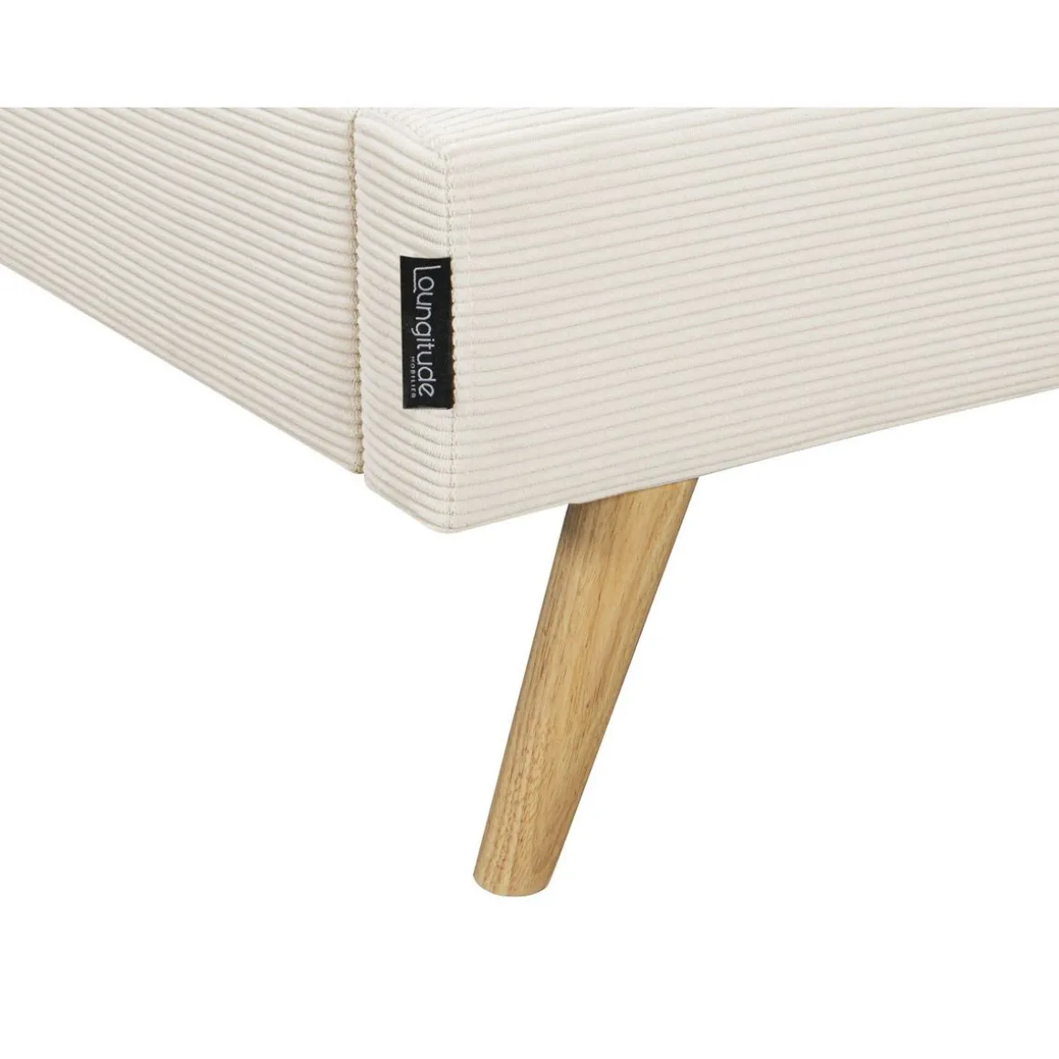 Lit adulte scandinave avec tête de lit velours cotelés 140x190 cm JULIETA