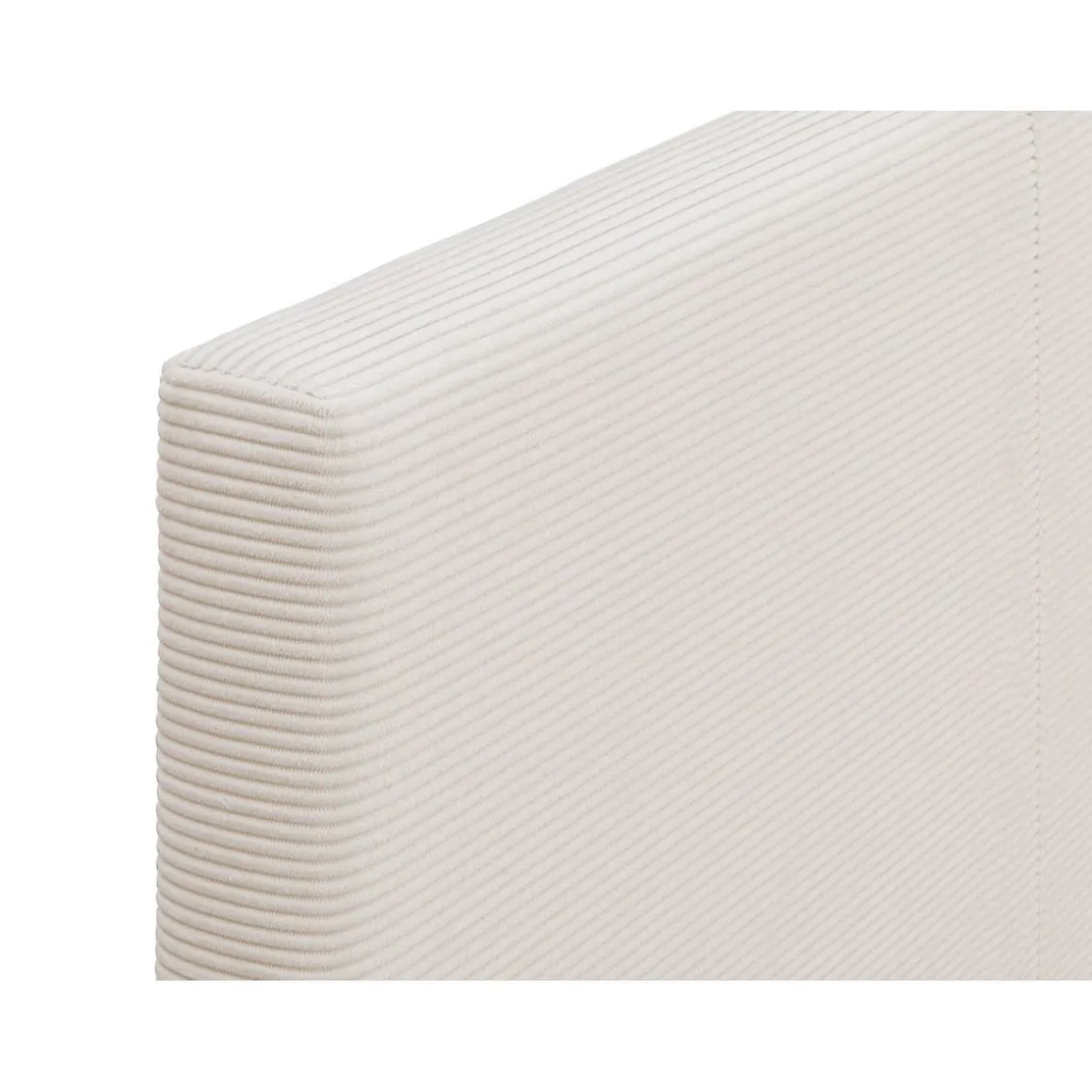 Lit adulte scandinave avec tête de lit velours cotelés 140x190 cm JULIETA