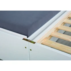 Lit banquette gigogne en pin massif 3 couchages 90x200cm BLANDINE